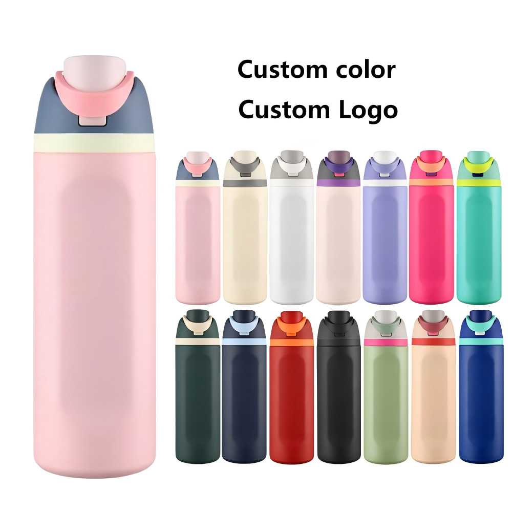 OEM Custom Wholesale OWA 16oz-32oz Double Walled Stainless Steel Water Bottle Cup Flip Lid Handle Thermal Insulation