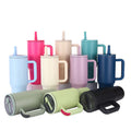 Wholesale 40oz Stainless Steel Tumbler Double Wall Vacuum Insulated Travel Mug with Lid Handle and Straw