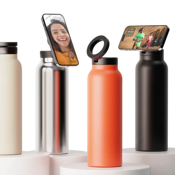 24oz Custom Magnetic Phone Holder Tumbler Stainless Steel Tumblers Cups with Logo Bulk Gourde D'eau for Sports