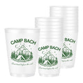 16oz Party Cups Camp Bach Clear Frosted Plastic Cute Bach Party Drinkware Reusable Cups Supplies