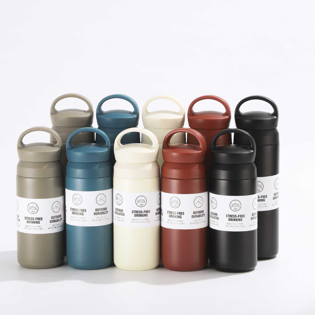 Wholesale Water Flask 350ml 500ml Wide Mouth Stainless Steel Powder Coated Vacuum Insulated Sports Water Bottle for Gift