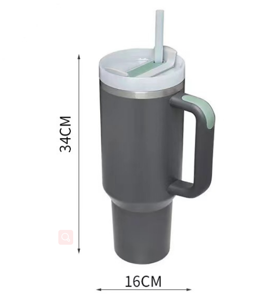 Eco Friendly New 40oz Double Wall Stainless Steel 18/8 Vacuum Insulated Coffee Cup Tumbler with Handle