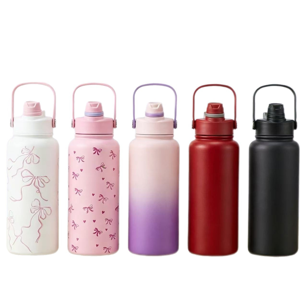 Vacuum Flask Set Insulated Water Bottle with Cup Stainless Steel for Sport Travel Office School,Reusable Leakproof Water Flask