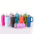 30oz/40oz Custom Tumbler with Straw Stainless Steel Water Bottle Powder Coated Sports Bottles