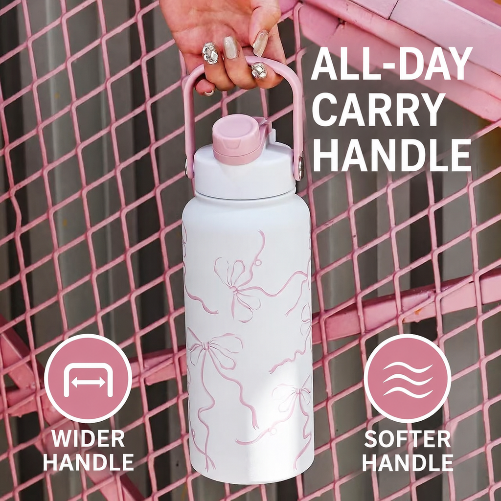 Vacuum Flask Set Insulated Water Bottle with Cup Stainless Steel for Sport Travel Office School,Reusable Leakproof Water Flask