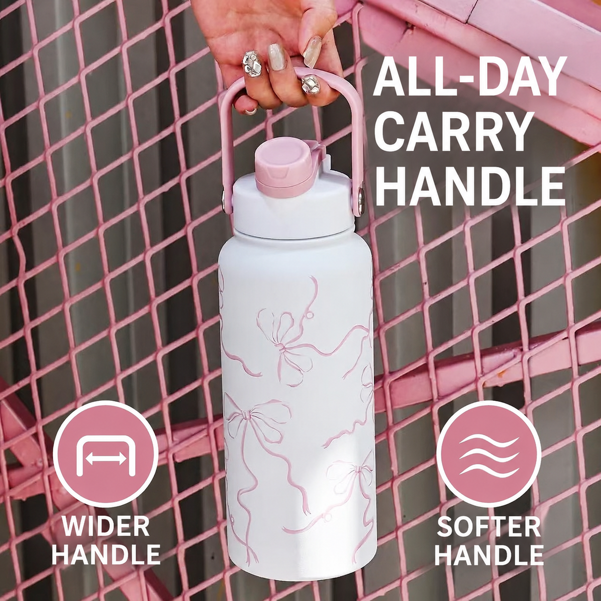 Vacuum Flask Set Insulated Water Bottle with Cup Stainless Steel for Sport Travel Office School,Reusable Leakproof Water Flask