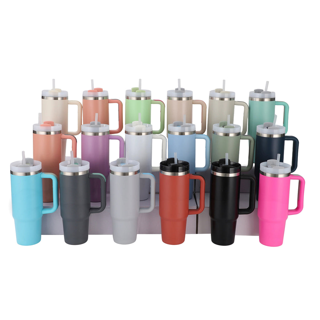 Eco Friendly New 40oz Double Wall Stainless Steel 18/8 Vacuum Insulated Coffee Cup Tumbler with Handle