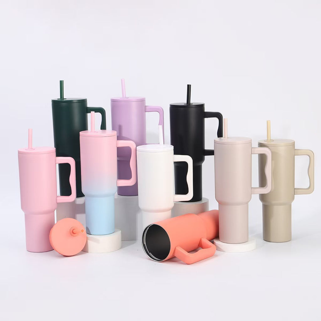 2026 New 30oz 40oz Stainless Steel Tumbler Vacuum Insulated Cup with Handle Straw Leak-proof Travel Coffee Mug Customize Logo