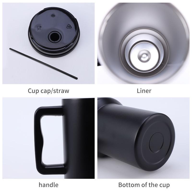 2026 New 30oz 40oz Stainless Steel Tumbler Vacuum Insulated Cup with Handle Straw Leak-proof Travel Coffee Mug Customize Logo