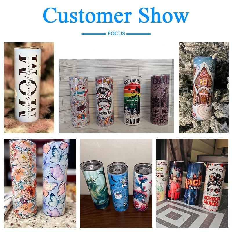 20oz Double Wall Skinny Sublimation Blanks Mugs Stainless Steel Tumblers