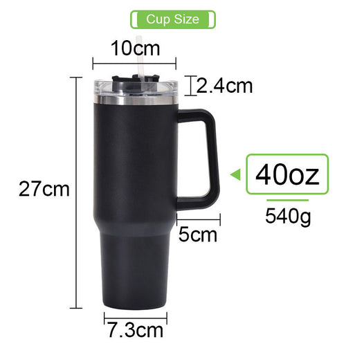 30oz/40oz Custom Tumbler with Straw Stainless Steel Water Bottle Powder Coated Sports Bottles