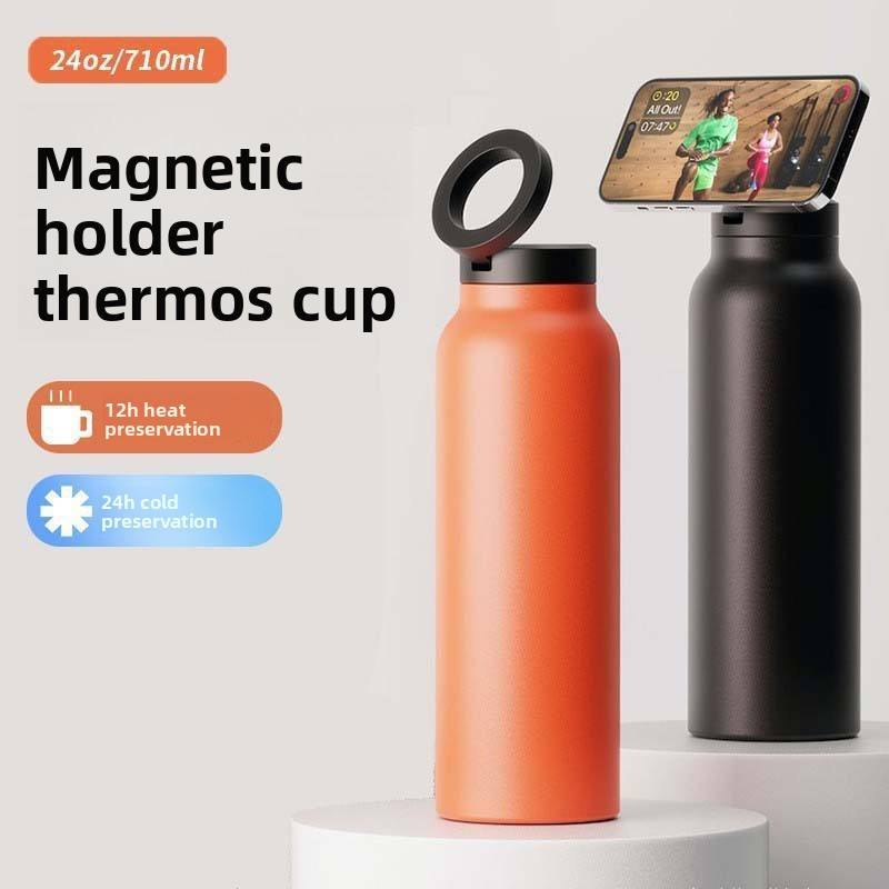 24oz Custom Magnetic Phone Holder Tumbler Stainless Steel Tumblers Cups with Logo Bulk Gourde D'eau for Sports