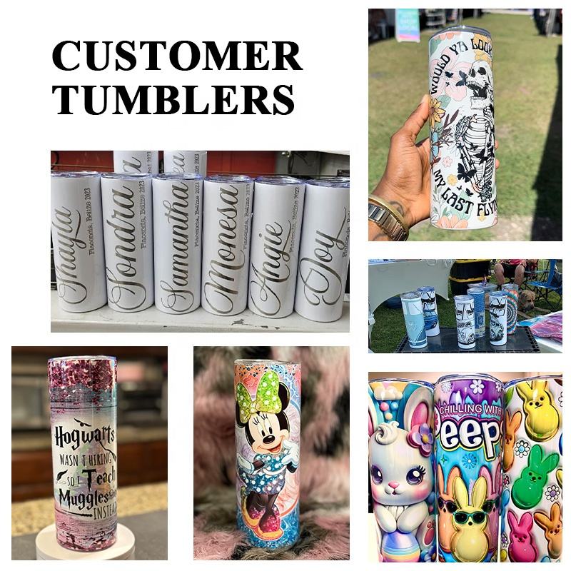 20oz Double Wall Skinny Sublimation Blanks Mugs Stainless Steel Tumblers