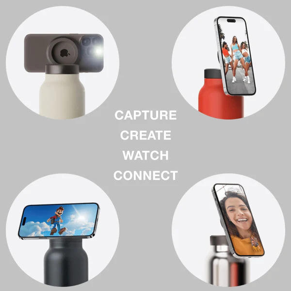 24oz Custom Magnetic Phone Holder Tumbler Stainless Steel Tumblers Cups with Logo Bulk Gourde D'eau for Sports
