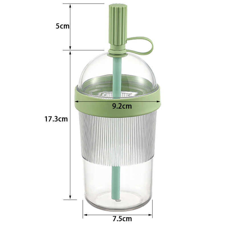 540ml Tritan Straw Cup with Hand Grip Reusable Eco-Friendly Waterproof Multicolor Cross-Border Portable for Milk Tea Coffee