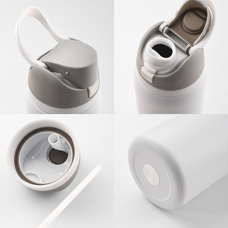 OEM Custom Wholesale OWA 16oz-32oz Double Walled Stainless Steel Water Bottle Cup Flip Lid Handle Thermal Insulation