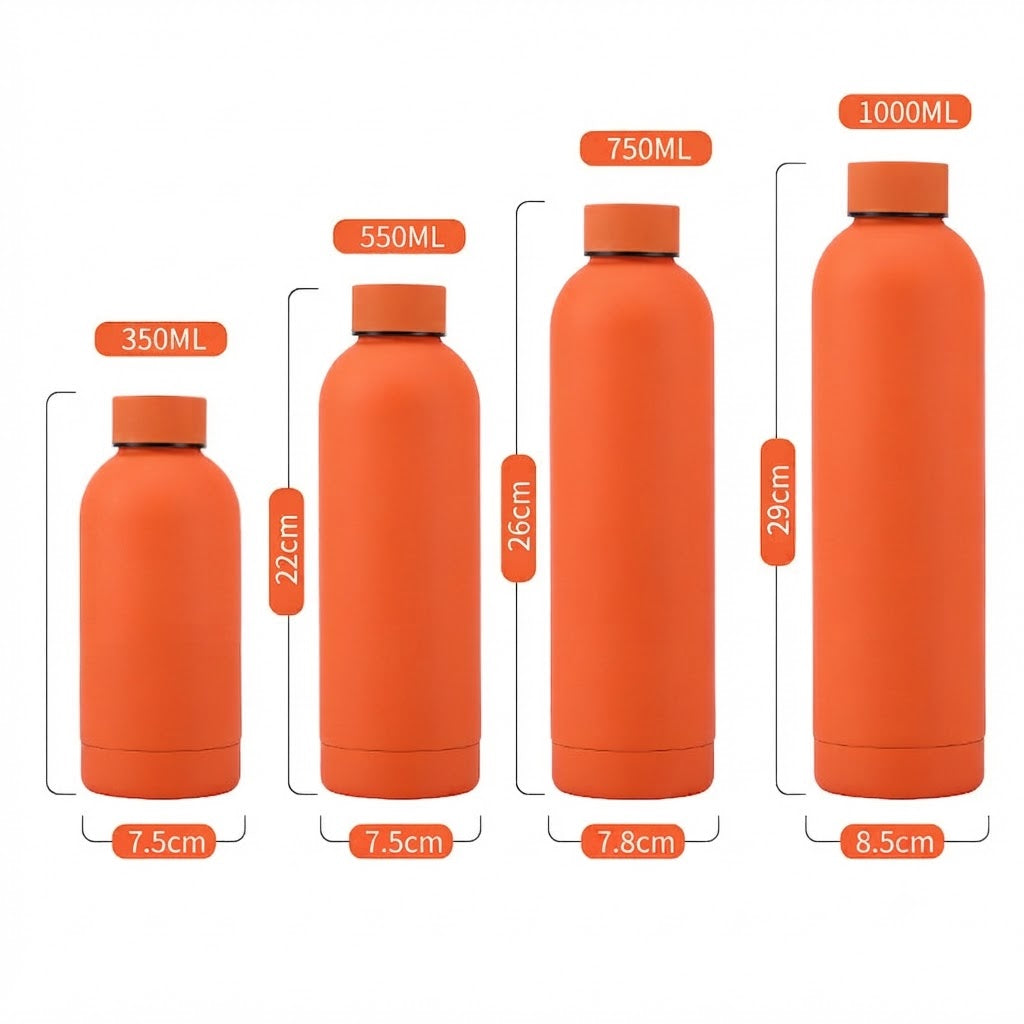 Factory Export 350ml/500ml/750ml/1000ml Stainless Steel Double Wall Vacuum Insulated Bottle BPA Free Modern Luxury Business Gifts Rubber Finish