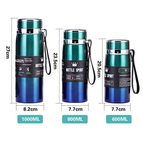 20oz 27oz 32oz Stainless Steel Thermoses Thermo Sports Tumbler Vacuum Flask with Tea Infuser Sports Water Bottle