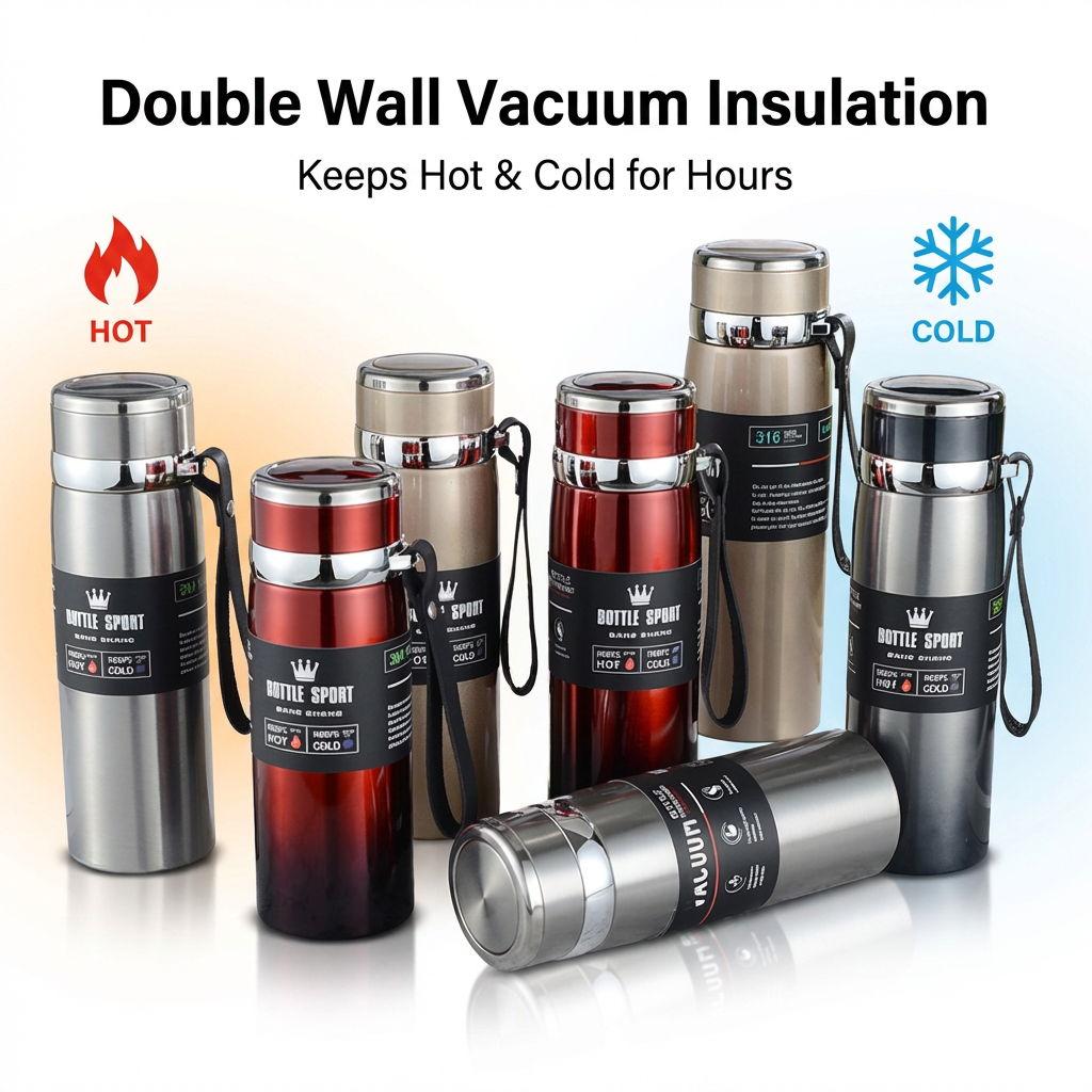 20oz 27oz 32oz Stainless Steel Thermoses Thermo Sports Tumbler Vacuum Flask with Tea Infuser Sports Water Bottle