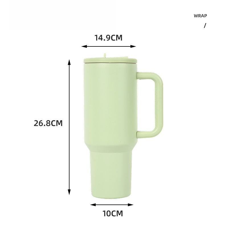 Wholesale 40oz Stainless Steel Tumbler Double Wall Vacuum Insulated Travel Mug with Lid Handle and Straw