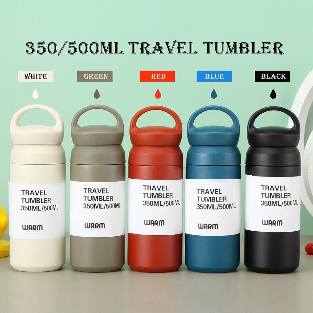 Wholesale Water Flask 350ml 500ml Wide Mouth Stainless Steel Powder Coated Vacuum Insulated Sports Water Bottle for Gift