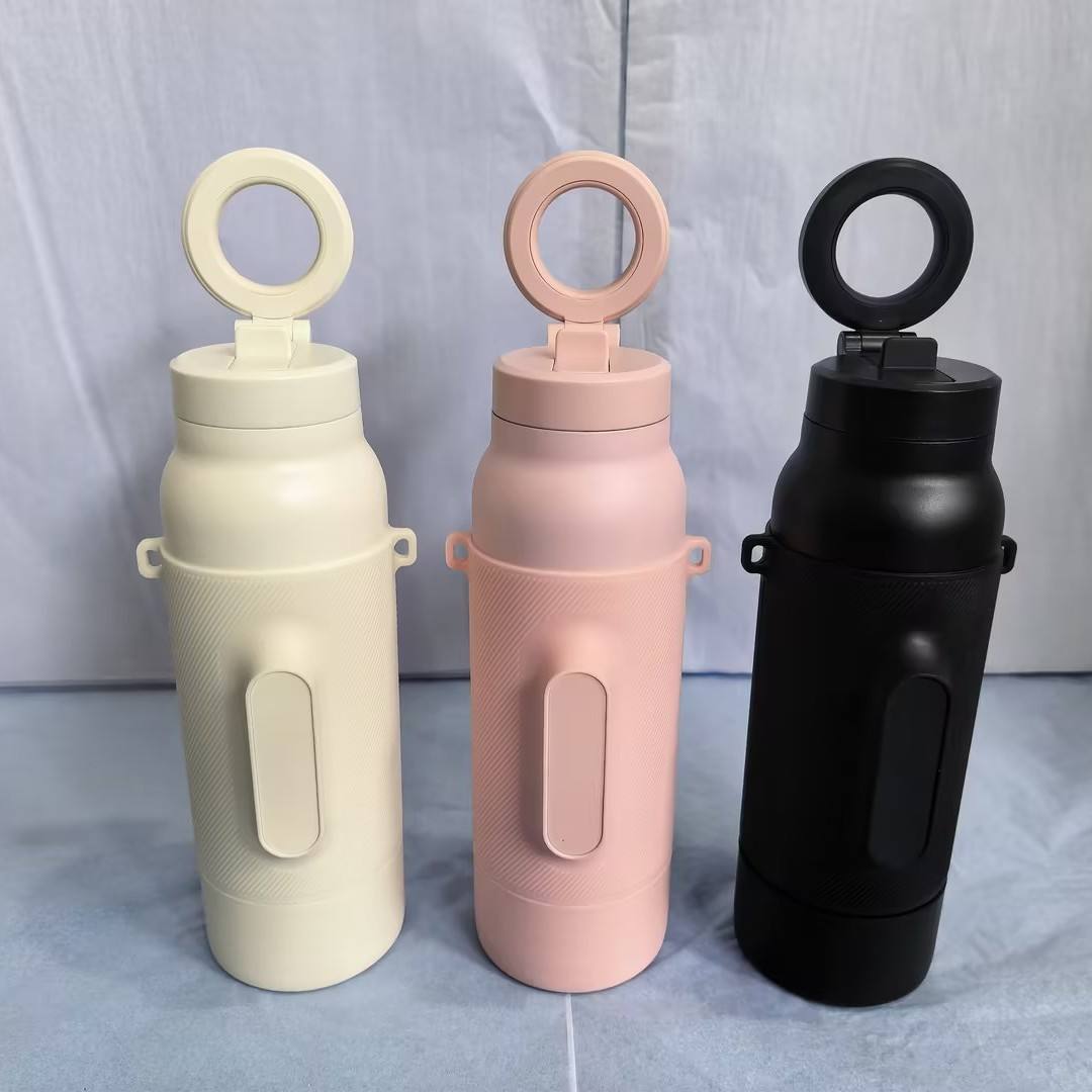 24/32oz Magnetic-Attachment Vacuum Insulated Cup Phone Holder 304 Stainless Steel Car Water Bottle