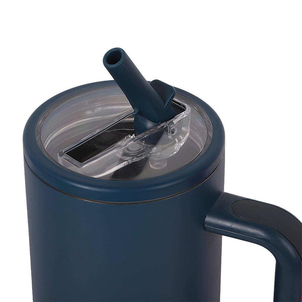 Wholesale 40oz Stainless Steel Tumbler Double Wall Vacuum Insulated Travel Mug with Lid Handle and Straw
