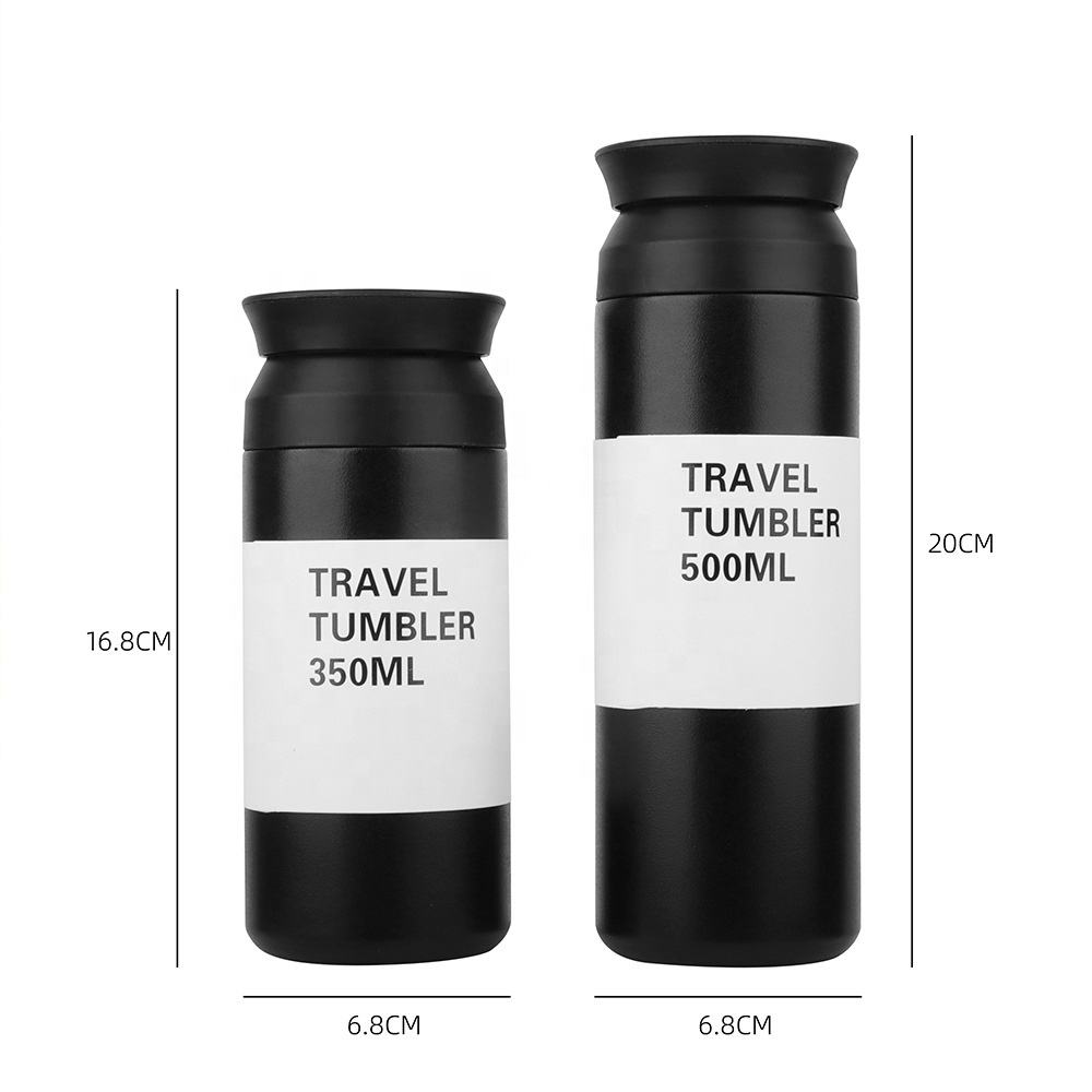 Wholesale Water Flask 350ml 500ml Wide Mouth Stainless Steel Powder Coated Vacuum Insulated Sports Water Bottle for Gift